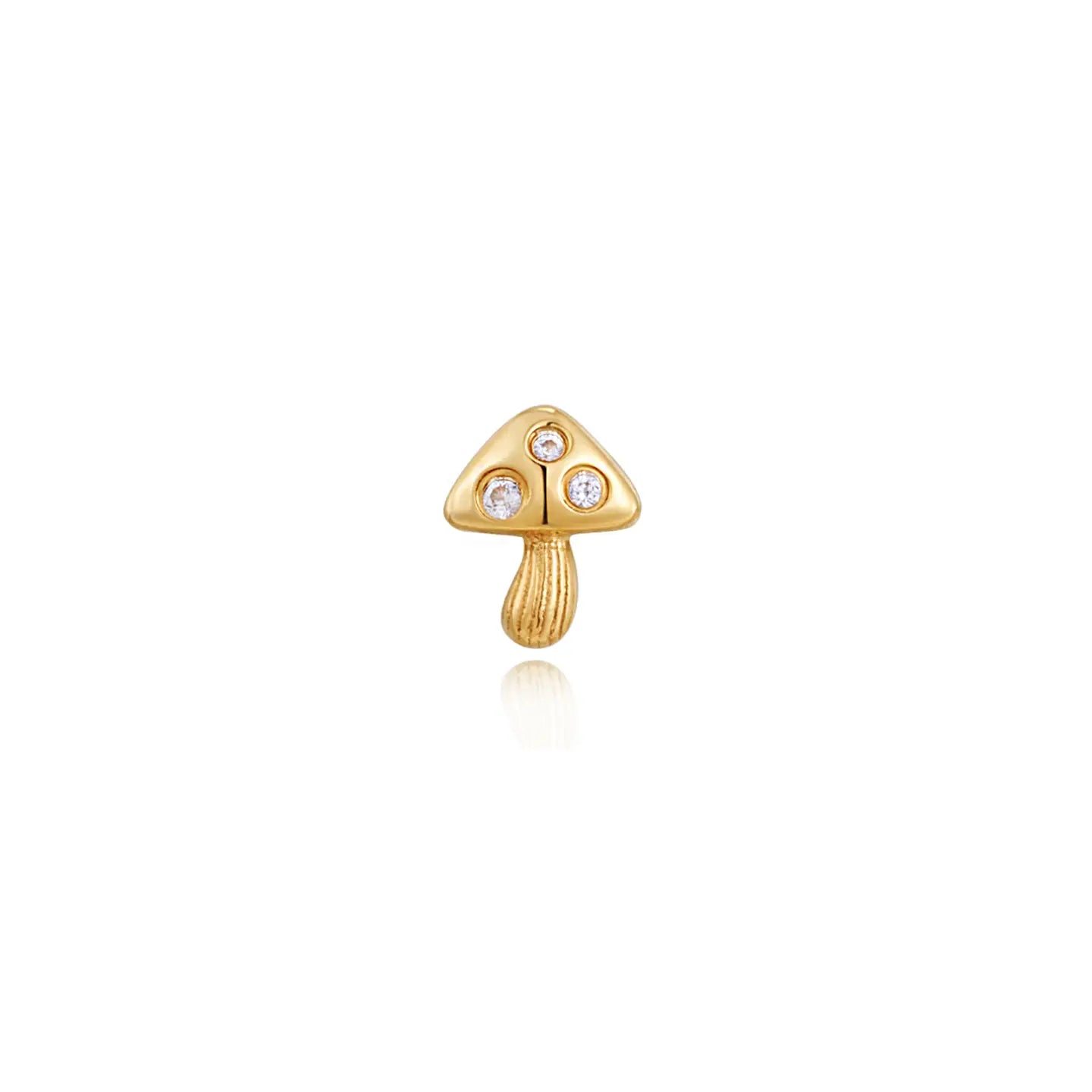 14K MUSHROOM STUD