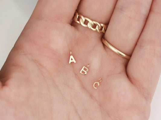 14K GOLD INITIAL CHARM