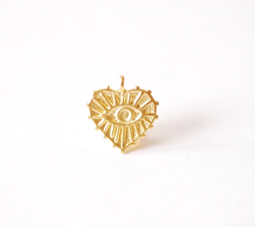 EVIL EYE HEART CHARM