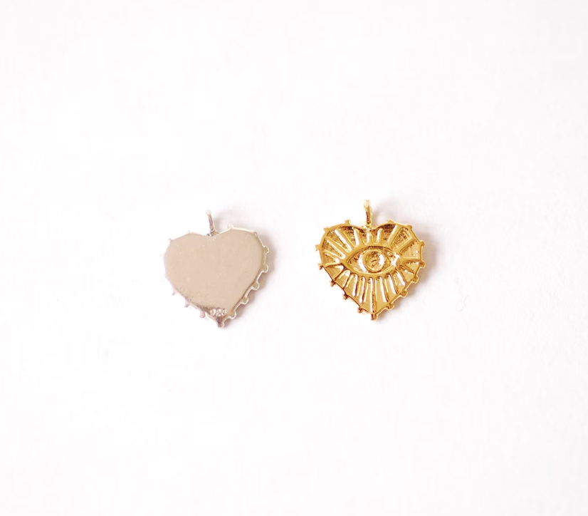 EVIL EYE HEART CHARM