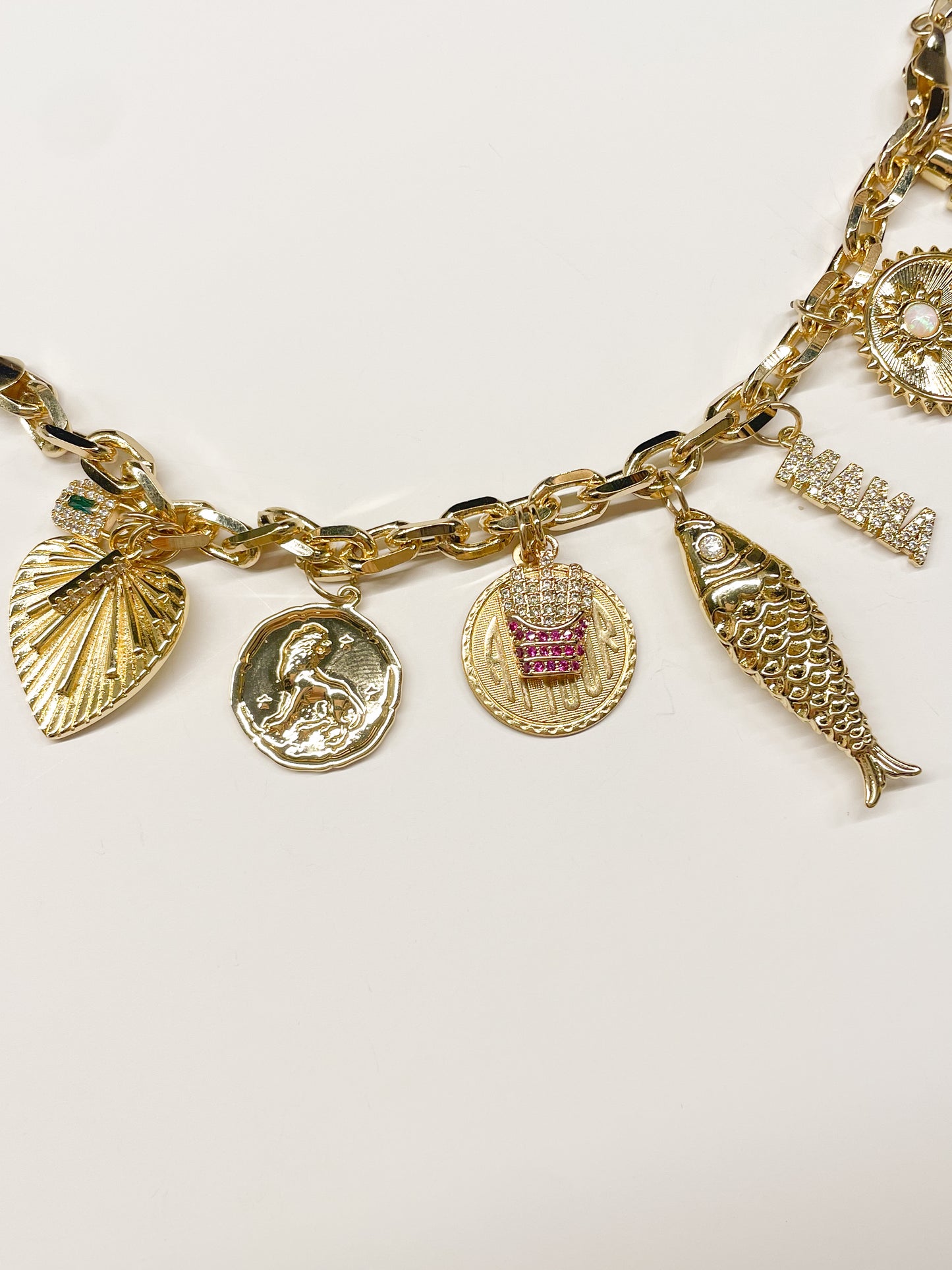 CHUNKY LINK CHARM BRACELET