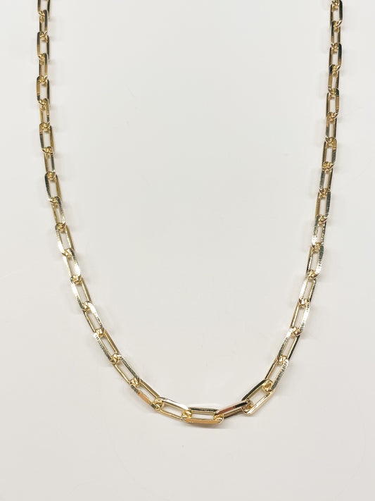 GOLD LINK CHARM NECKLACE