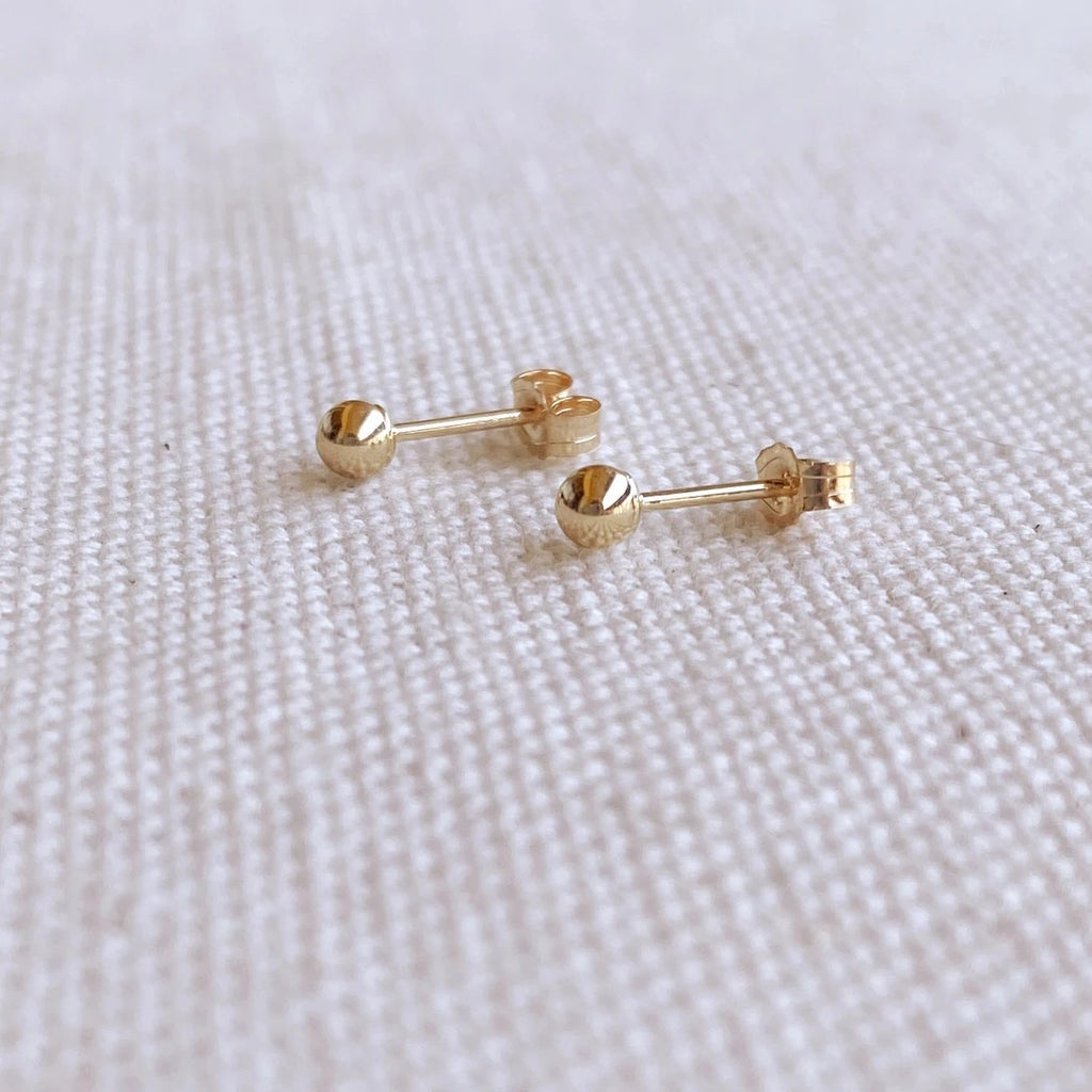 14K TINY BALL STUDS