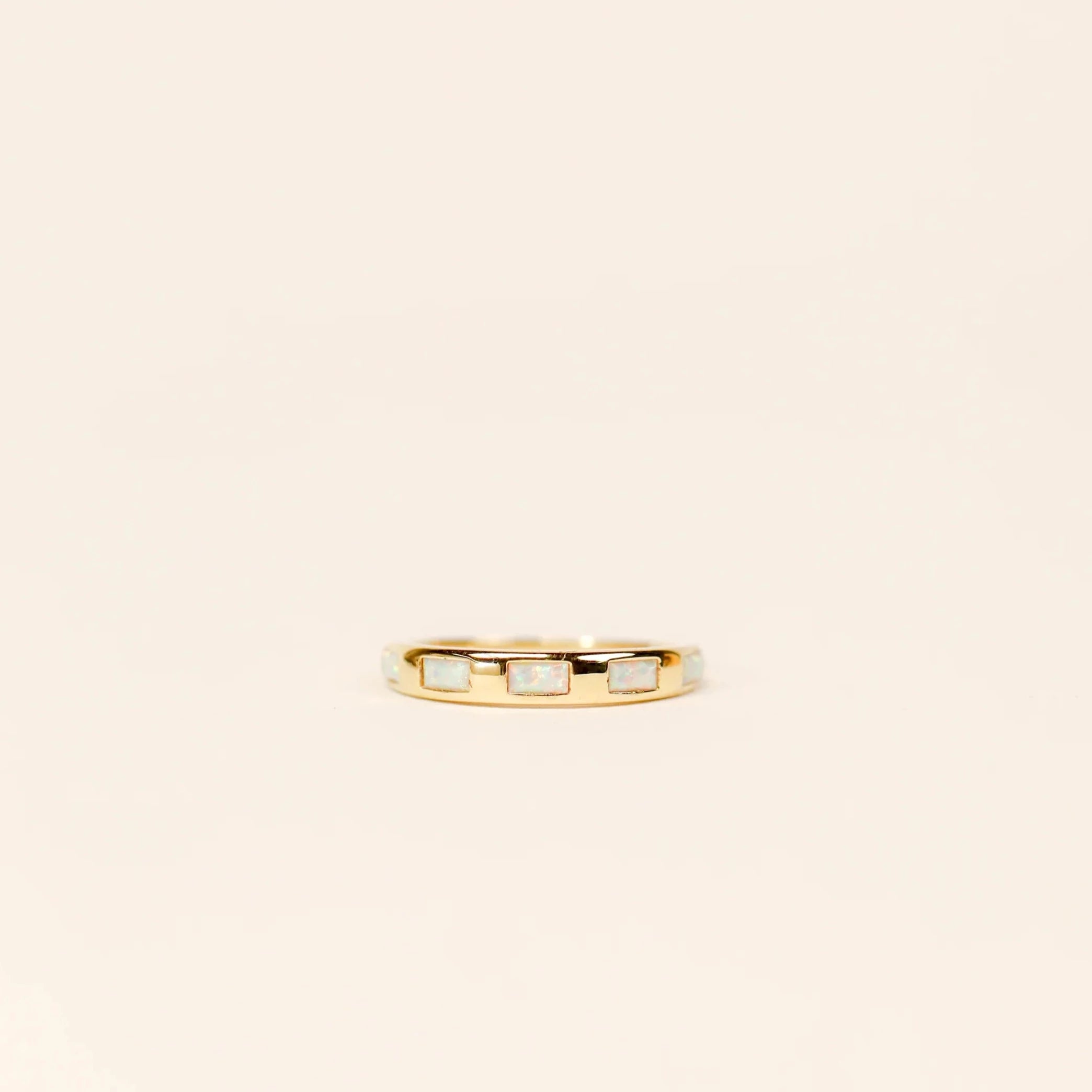OPAL INSET BAGUETTE RING