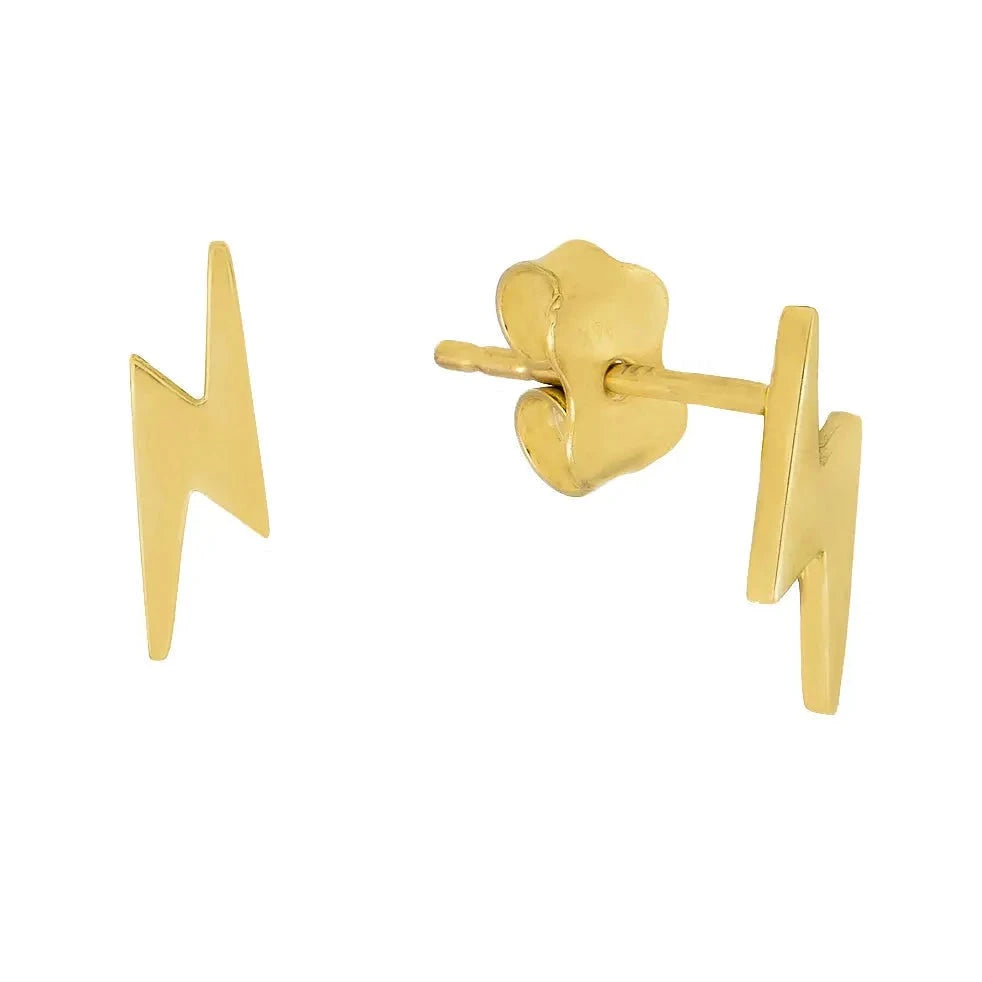 14K GOLD LIGHTNING STUDS