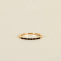 BLACK HALF PAVÉ RING