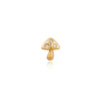 14K MUSHROOM STUD