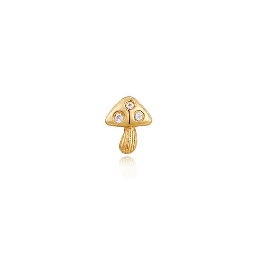 14K MUSHROOM STUD