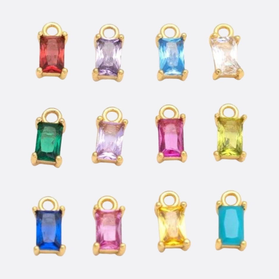BIRTHSTONE BAGUETTE CHARM