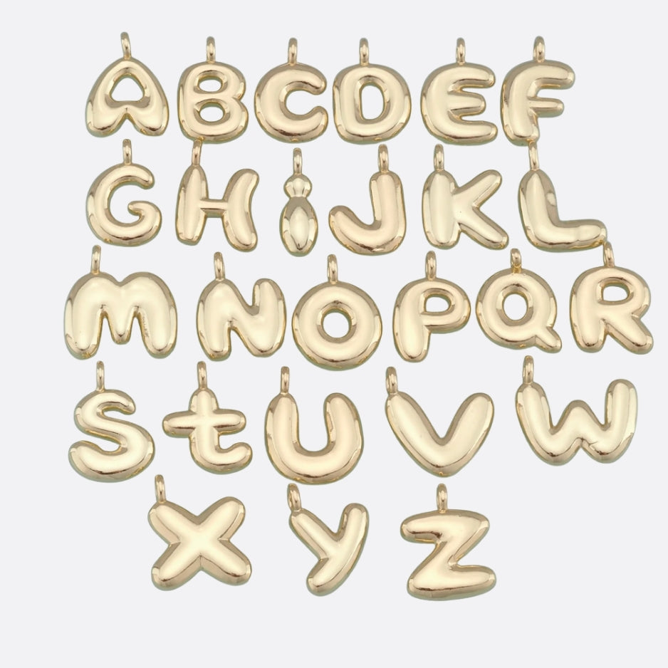 BUBBLE LETTER CHARM