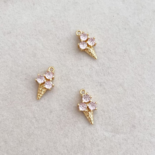 STRAWBERRY ICE CREAM CONE CHARM