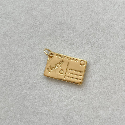 I LOVE YOU POSTCARD CHARM