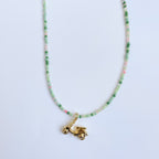 Hand-Spun Beaded Charm Necklace