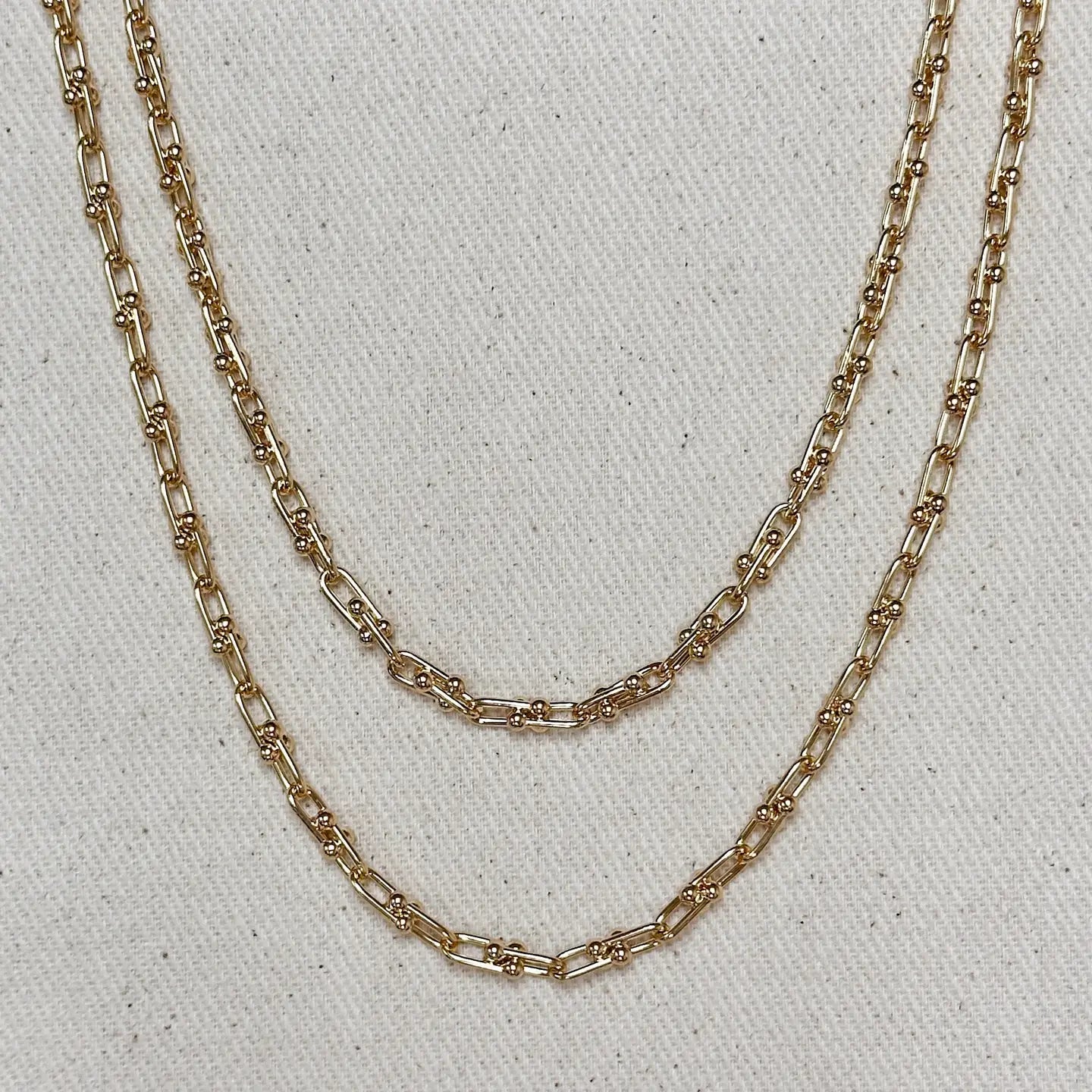 LUXE LINK CHARM NECKLACE