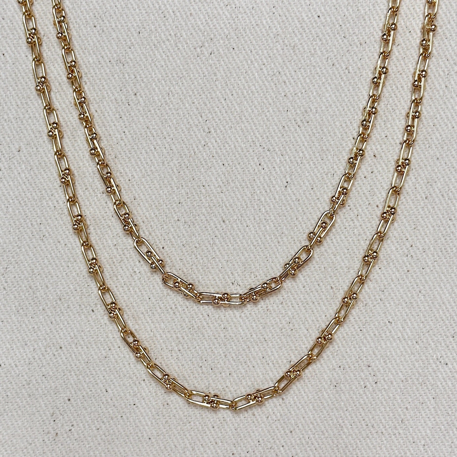 LUXE LINK CHARM NECKLACE