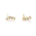 10k RAINBOW OPAL STUDS