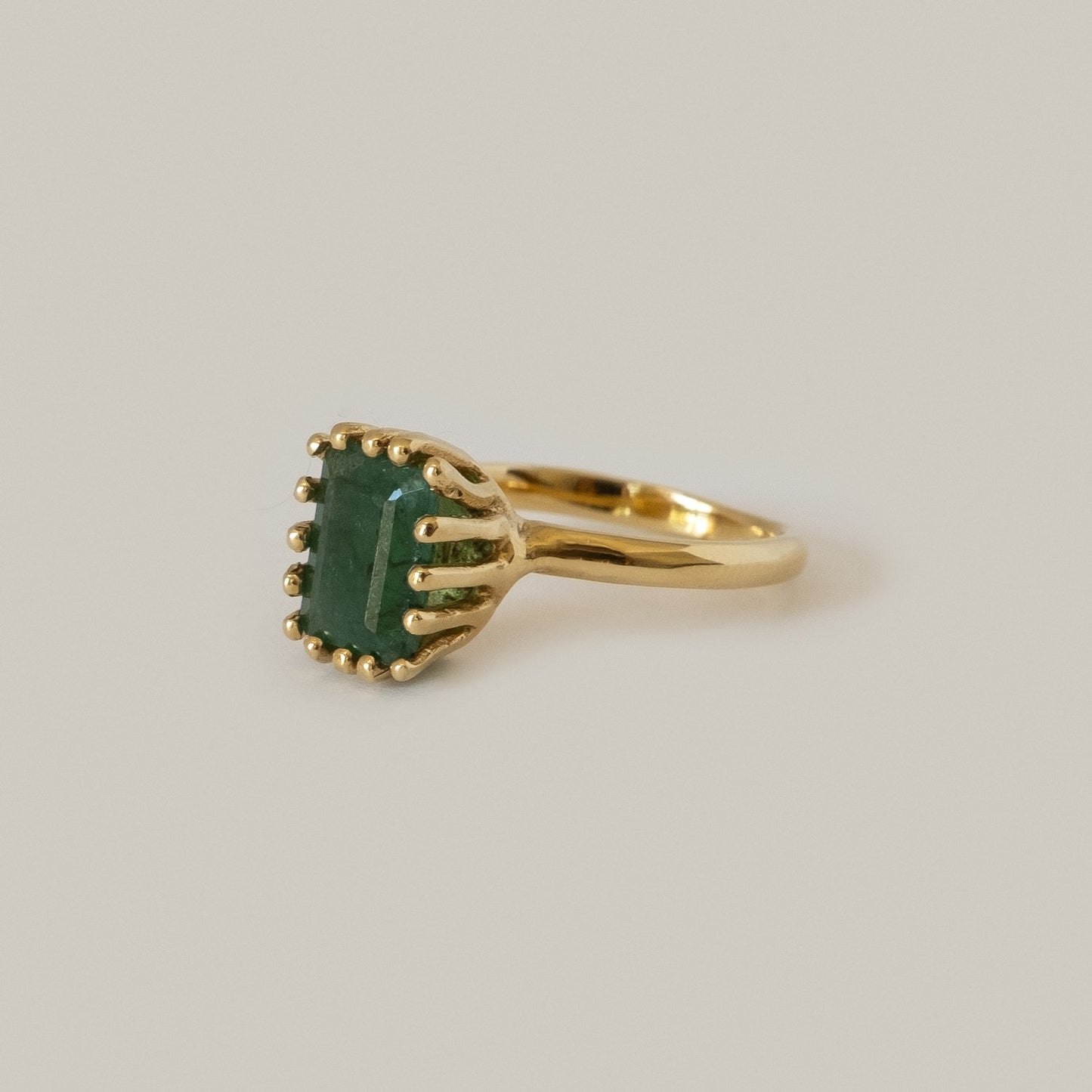 RAMONA RAW EMERALD RING