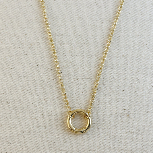 ROLO CARABINER CHARM NECKLACE