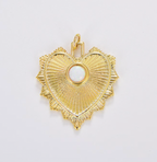 OPAL HEART CHARM