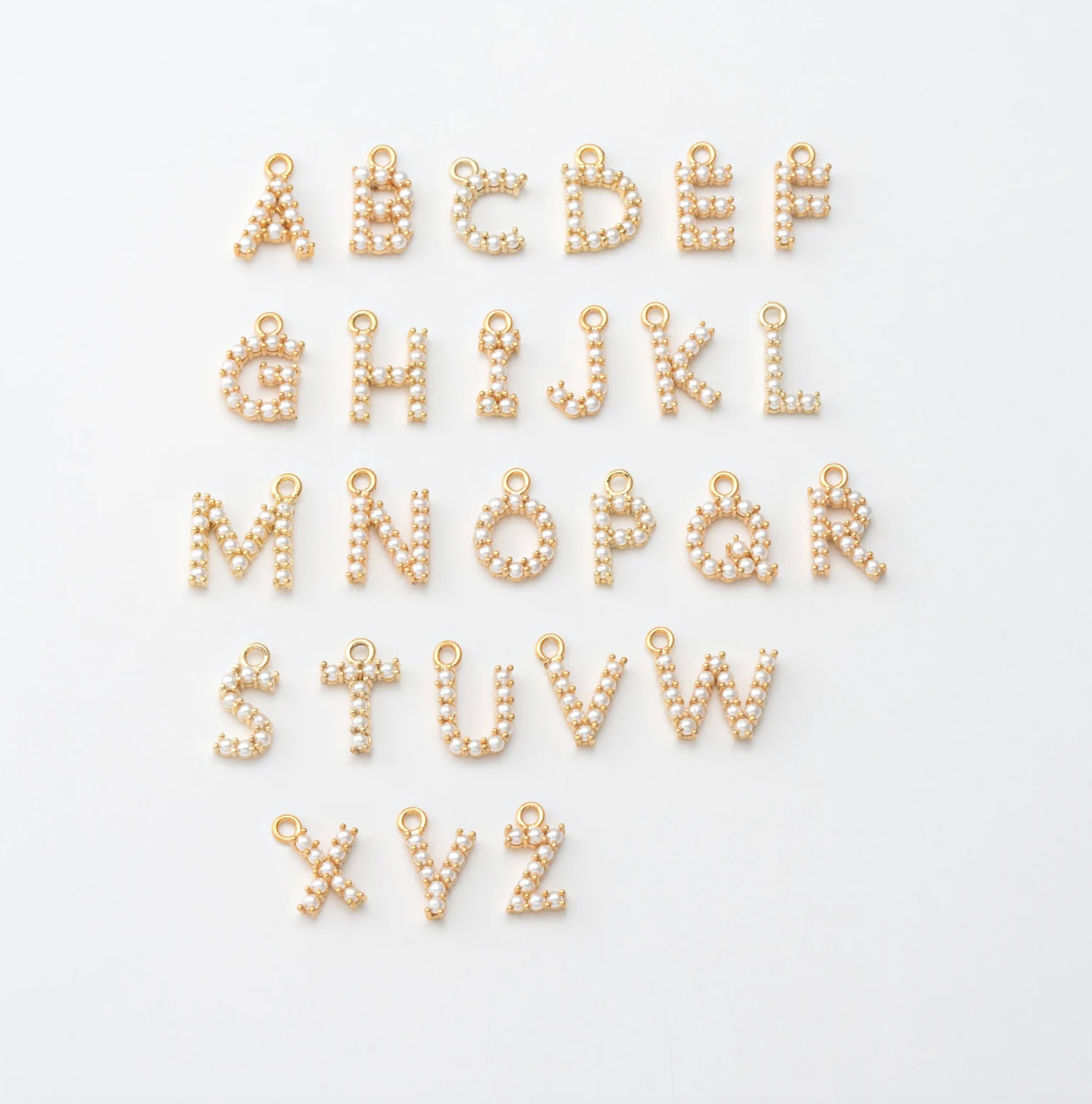 PEARL LETTER CHARMS