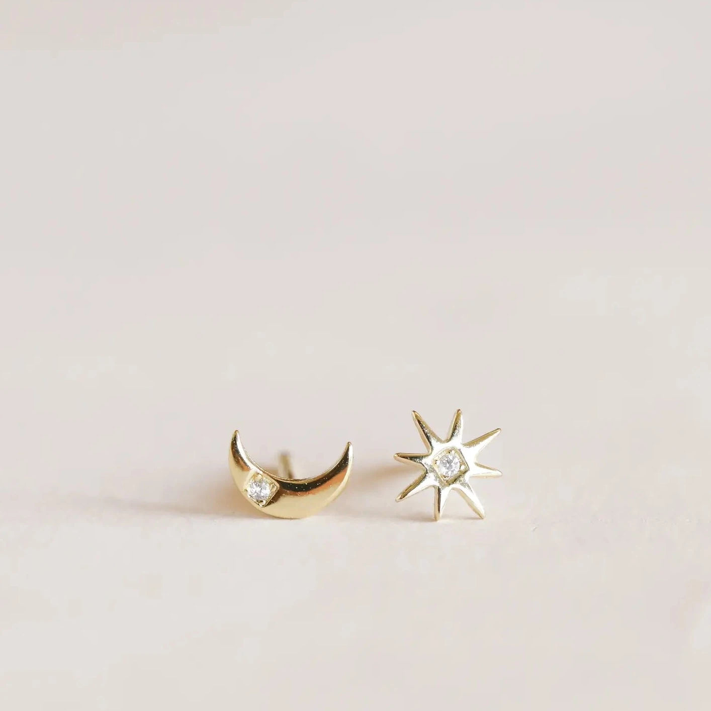 SUN & MOON MISMATCHED STUDS