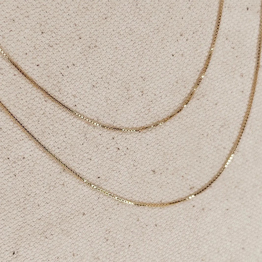 MINIMAL BOX CHAIN NECKLACE