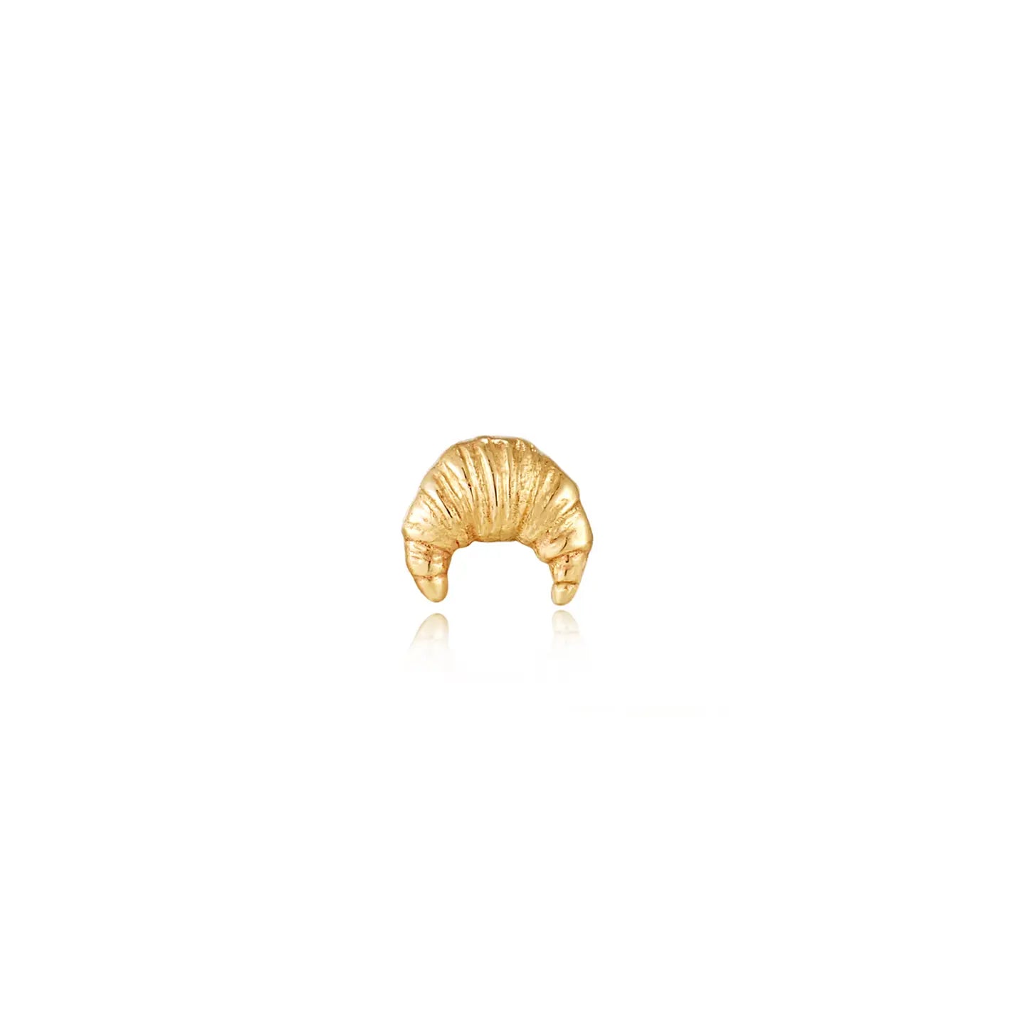 14K CROISSANT STUD