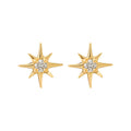 14K GOLD MINI DIAMOND STAR STUDS