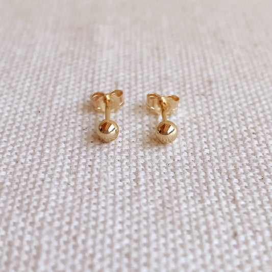 14K TINY BALL STUDS