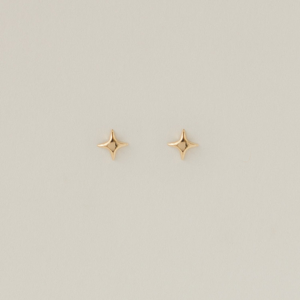 14K GOLD FALLING STAR STUDS