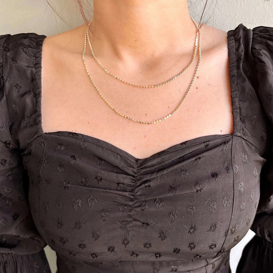 FLAT BALL CHAIN NECKLACE