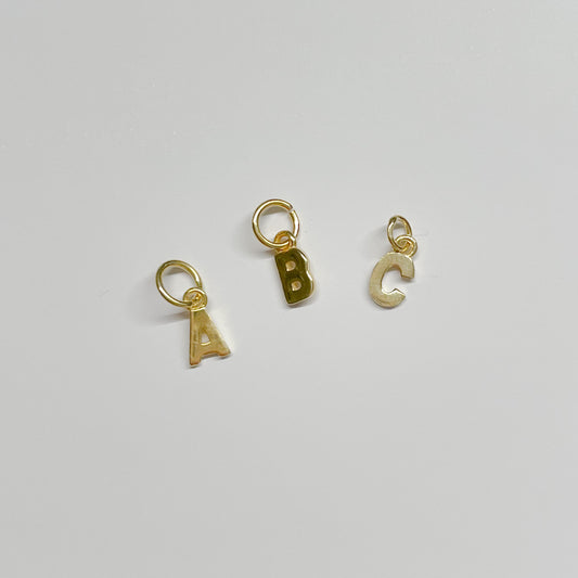 GOLD TINY LETTER CHARM