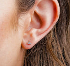 14K GOLD DIAMOND TRINITY STUDS