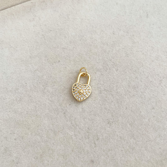 PAVÉ HEART LOCK CHARM