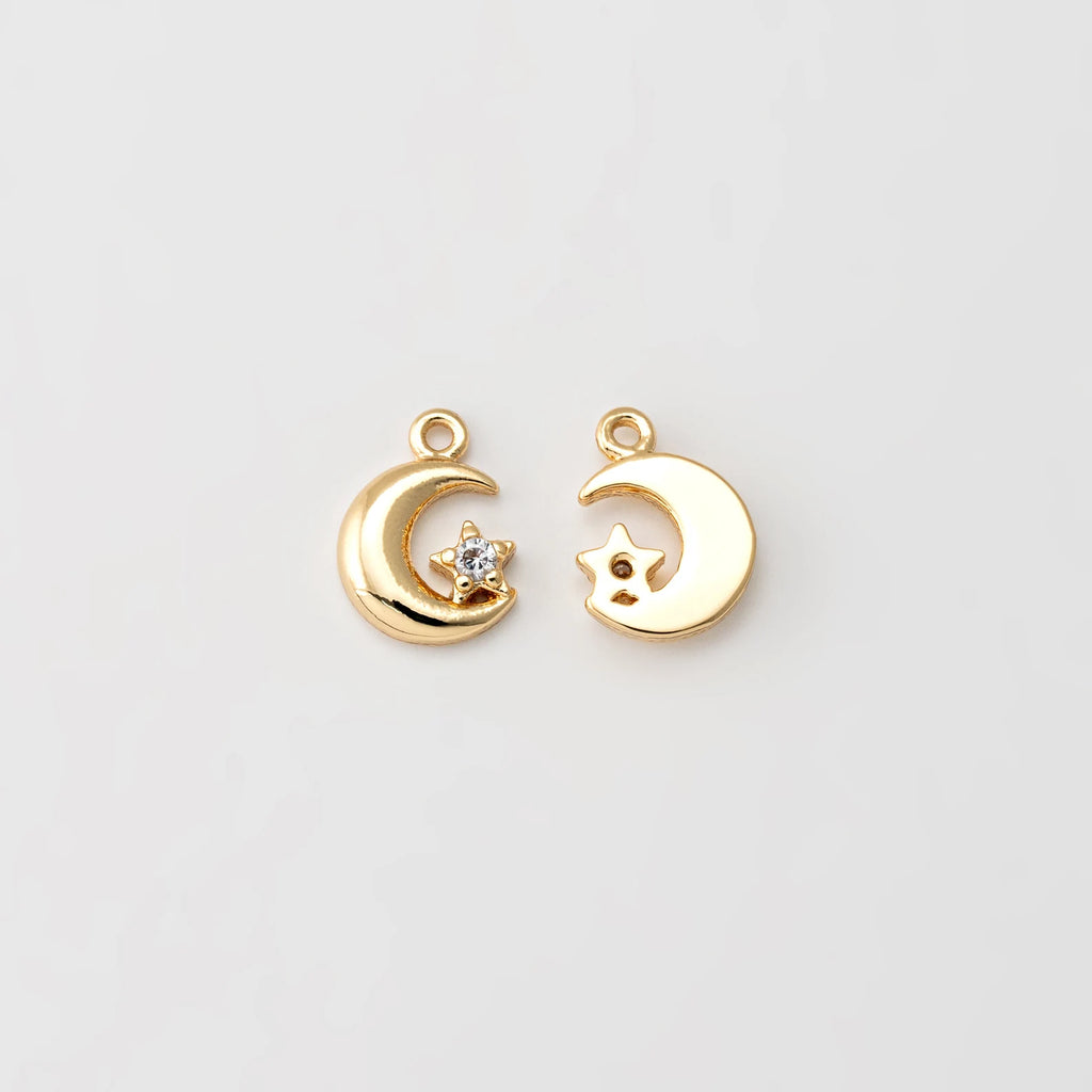 TINY MOON & STAR CHARM
