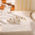14K DIAMOND MOON STUD